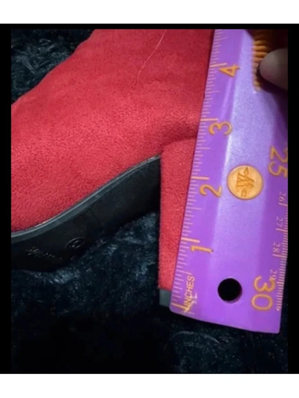 Women's Red Dream Pairs Red Suede Ankle Boots With Zipper Size 5